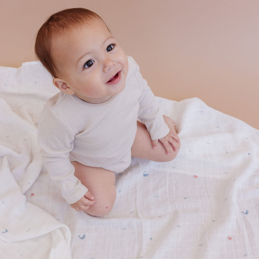 Nautical Muslin Swaddle